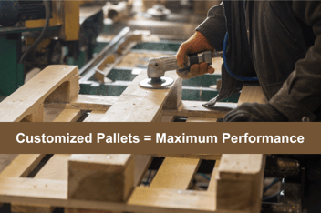 Pallet maker customizing and building a wood pallet